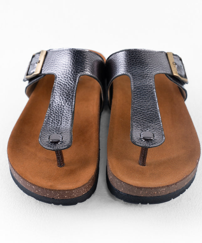 Shimmer Glide Sandals - Gray