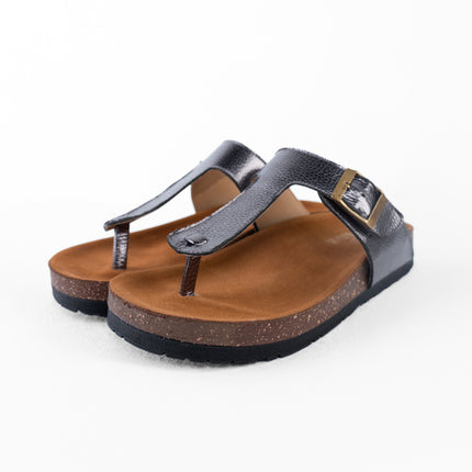 Shimmer Glide Sandals - Gray