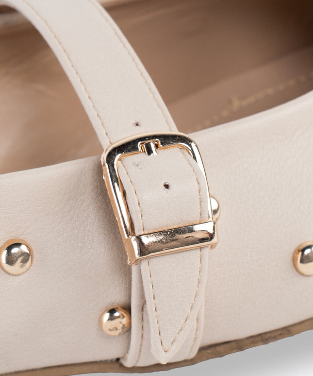Sparkle Buckle Walk - Light Beige
