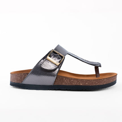 Shimmer Glide Sandals - Gray