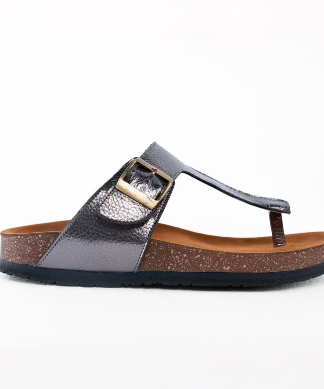 Shimmer Glide Sandals - Gray