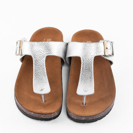 Shimmer Glide Sandals - Silver