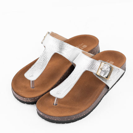 Shimmer Glide Sandals - Silver