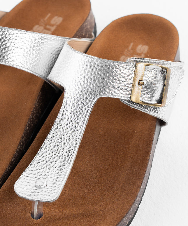 Shimmer Glide Sandals - Silver