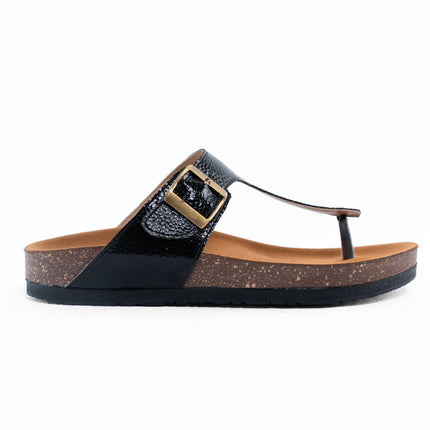 Shimmer Glide Sandals - Black