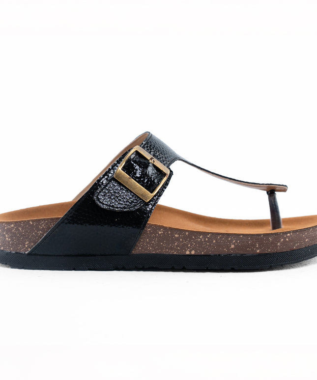 Shimmer Glide Sandals - Black