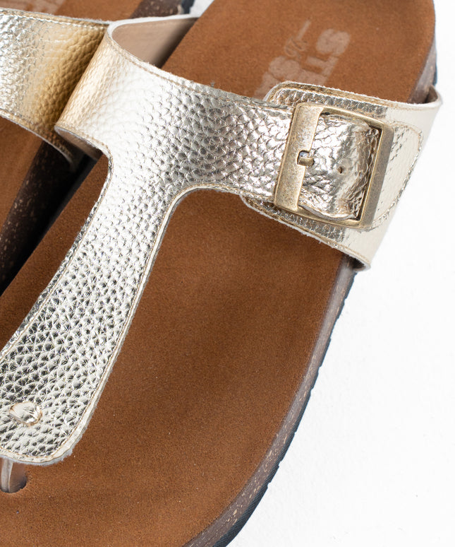 Shimmer Glide Sandals - Gold