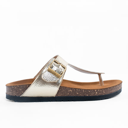 Shimmer Glide Sandals - Gold