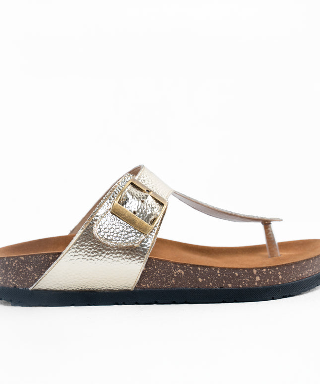 Shimmer Glide Sandals - Gold