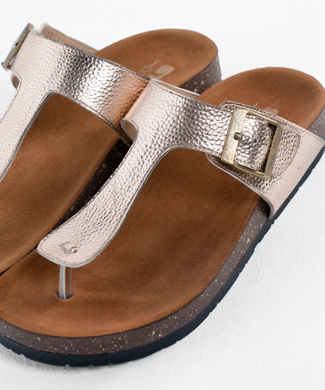 Shimmer Glide Sandals - Bronze
