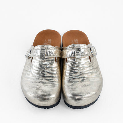 Metallic Platform Clogs - Gold