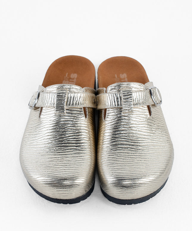 Metallic Platform Clogs - Gold