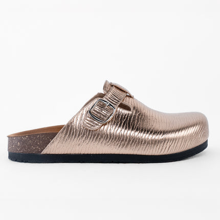 Metallic Platform Clogs - Rose Gold