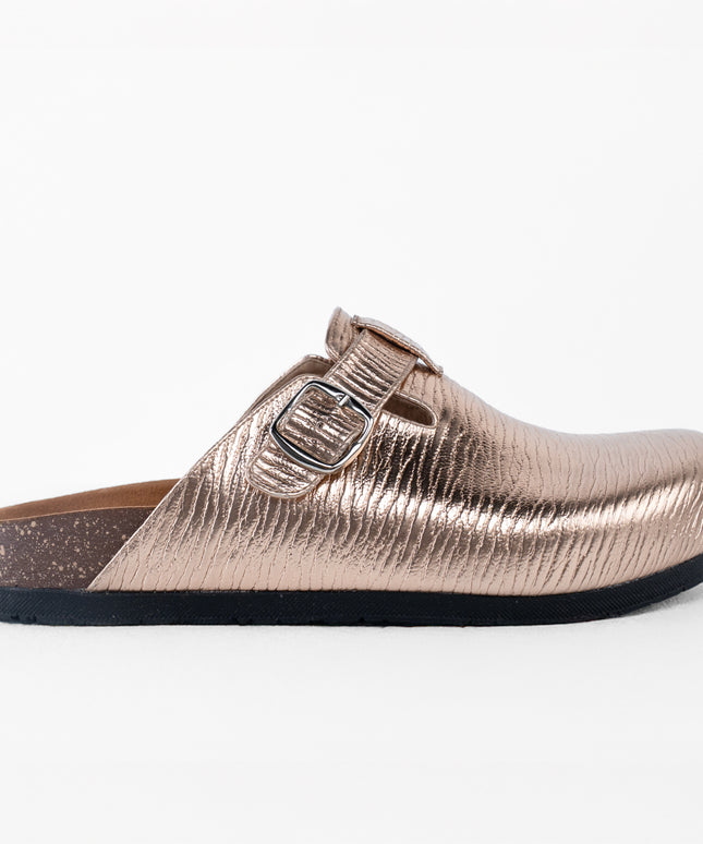 Metallic Platform Clogs - Rose Gold