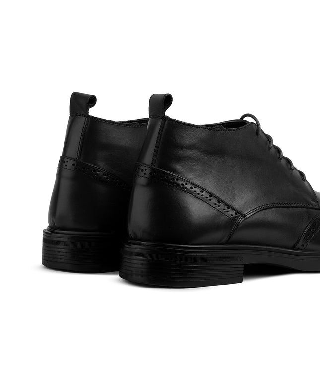 Lace-Up Dress Boot - Black