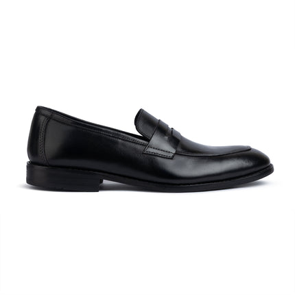 Plain Leather Monk Strap - Black