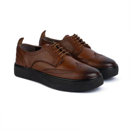 Punch-Cap Oxford - Light Brown