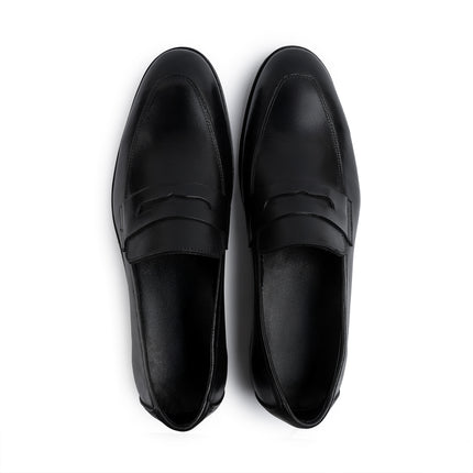 Plain Leather Monk Strap - Black