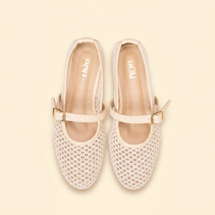 Mesh Ballerina - Beige