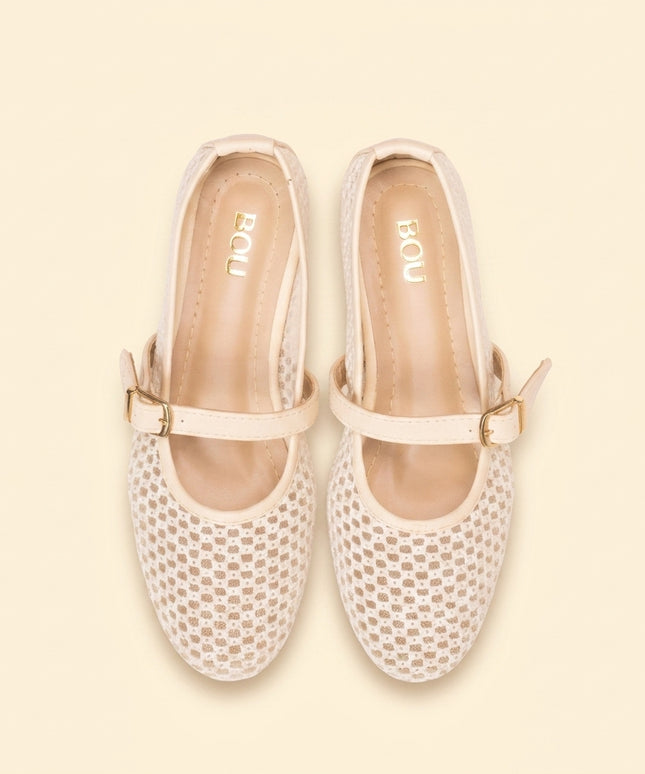 Mesh Ballerina - Beige