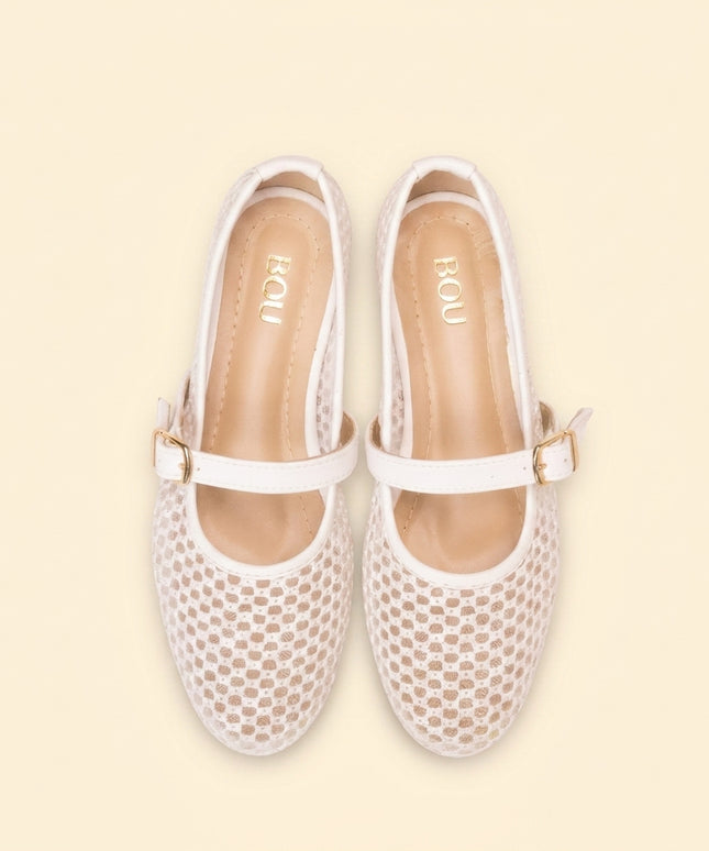 Mesh Ballerina - White