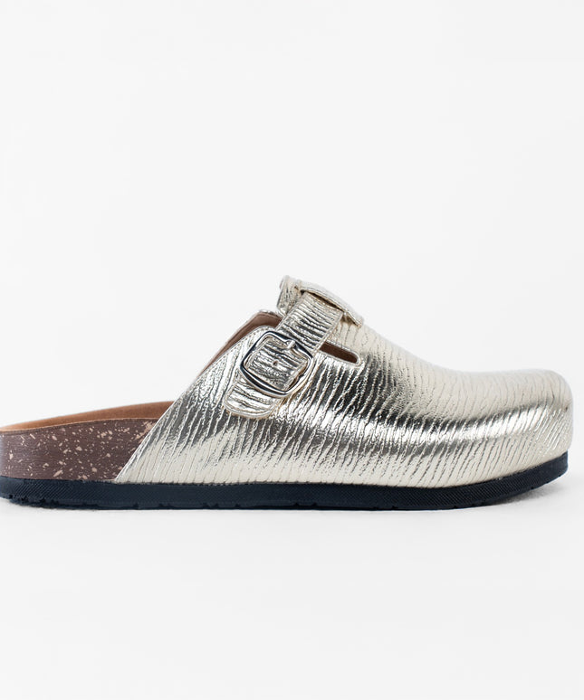 Metallic Platform Clogs - Gold